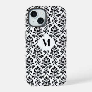 Feuille de Damas motif noir (sur mesure)