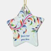 Feuille de défilement colorée, ornement floral ble (Gauche)