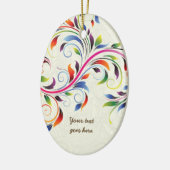 Feuille de défilement colorée, ornement rétro fleu (Gauche)