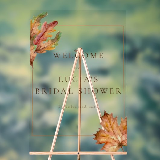 Feuille de érable d'automne Aquarelle Bienvenue à  (Neutre)