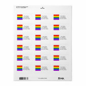Feuille de Étiquette de adresse LGBT Pride (Feuille entière)