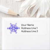 Feuille de Étiquette de adresse Real Snowflake de (En situation)