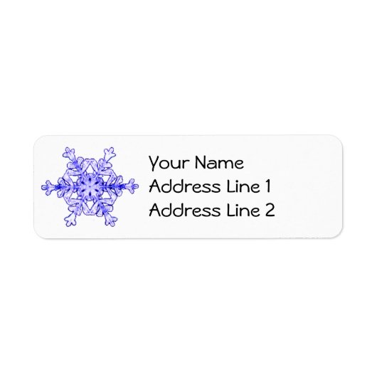 Feuille de Étiquette de adresse Real Snowflake de (Devant)