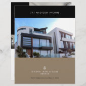 Feuille de fonction Immobilier Flyer personnalisé  (Devant / Derrière)