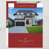 Feuille de fonction Immobilier Flyer personnalisé  (Devant / Derrière)