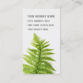Feuille de fougère, plante exotique, carte de (Dos)
