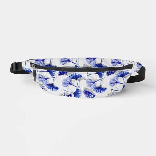 Feuille de gingko bleu et blanc (Recto)