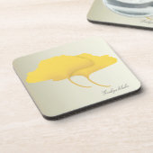 Feuille de Ginkgo dans des dessous de verre (Côté gauche)