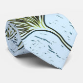 Feuille de Ginkgo de cravate sur le bleu (Roulé)