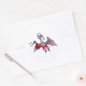 Feuille de grands autocollants ronds Santa Bat (Enveloppe)