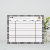 Feuille de journal de lecture recto-verso de la so (Debout devant)