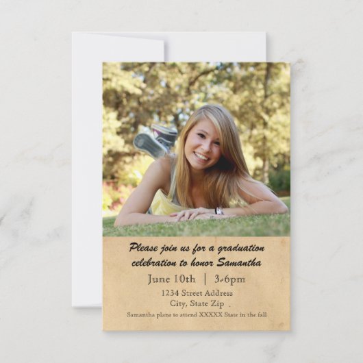 Feuille de laurier - Faire-part de 3x5 (Devant)