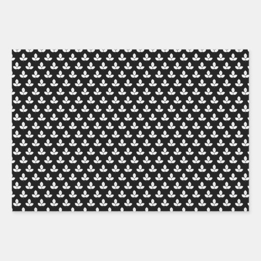 Feuille de laurier noir et blanc (Devant 2)