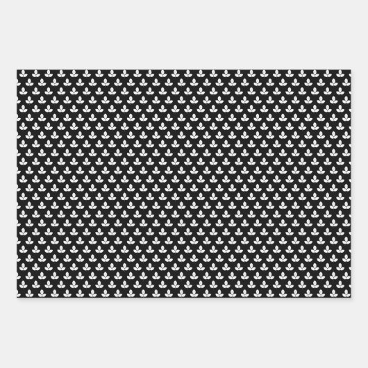 Feuille de laurier noir et blanc (Devant 3)