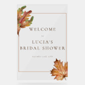 Feuille de Maple d'Automne Aquarelle Bienvenue à l (Recto)