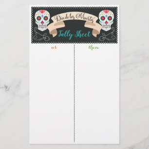 Feuille de match Dia De Los Muerto Bunco