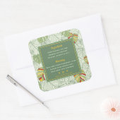 Feuille de Monstera Tropical Étiquette d'avertisse (Enveloppe)