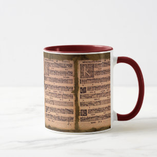 Feuille de musique de chant grégorien Mug à boire