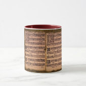 Feuille de musique de chant grégorien Mug à boire (Centre)