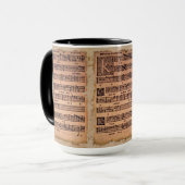 Feuille de musique de chant grégorien Mug à boire (Devant gauche)