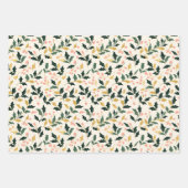 Feuille de Noël Vert ivoire Or rose (Devant 2)