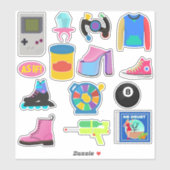 Feuille de pack Style Sticker des années 90 (Feuille)