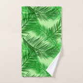Feuille de palme Impression, émeraude et vert citr (Serviette à main)