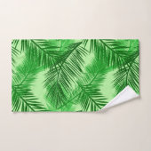 Feuille de palme Impression, émeraude et vert citr (Serviette à main)