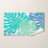 Feuille de palme tropicale monogrammé (Serviette à main)