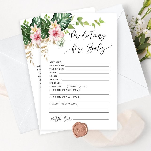 Feuille de palme tropicale pronostics pour bébé (Créateur téléchargé)