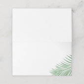 Feuille de palme tropicale souple Cartes de place  (Extérieur déplié)