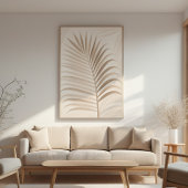 Feuille de palme - Zen neutre - Art mural - Décor
