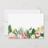 Feuille de palmier tropicale et carte RSVP florale (Dos)