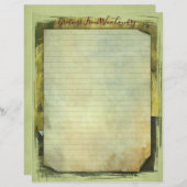 Feuille de papier 8,5''x11''' stationnaire (Devant / Derrière)