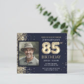 Feuille de papier à ballons d'or photo 85e anniver (Debout devant)