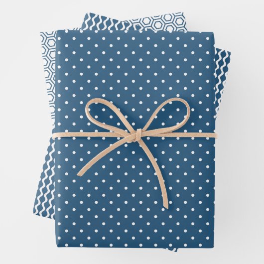 Feuille de papier à enveloppement bleu foncé (En situation)