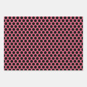 Feuille de papier à enveloppement rose Kokeshi (Devant 3)