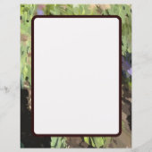 Feuille de papier Abstrait floral sur mesure (Dos)