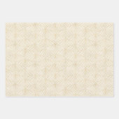 Feuille de papier Art déco or et blanc (Devant)