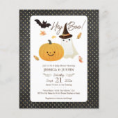 Feuille de papier Baby shower Hey Boo Halloween (Devant)