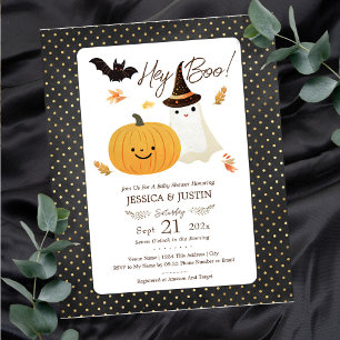 Feuille de papier Baby shower Hey Boo Halloween
