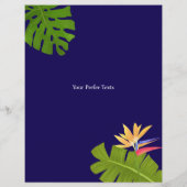 Feuille de papier blanc Tropical Garden Navy (Dos)