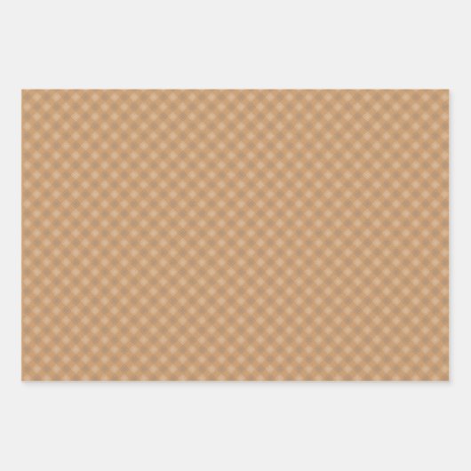 FEUILLE DE PAPIER CADEAU 花&チェック(ブラウン) +ギンガムチェック         (Devant 3)