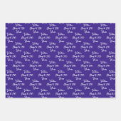 Feuille De Papier Cadeau 100 ans Purple Magenta 100e anniversaire (Devant)