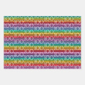 Feuille De Papier Cadeau 100e anniversaire Rainbow Stripes (Devant)