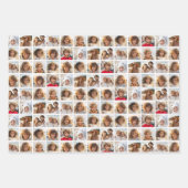 Feuille De Papier Cadeau 11 Collage de photos - Couleurs blanches gris vert (Devant)