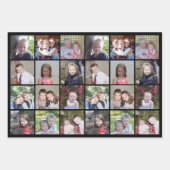 Feuille De Papier Cadeau 12 Collage photo avec arrière - plan noir (Devant)