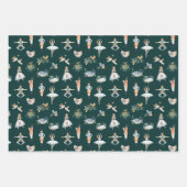 Feuille De Papier Cadeau 12 Jours de Noël Vacances Classique (Devant)