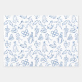 Feuille De Papier Cadeau 12 Jours de Toile de Noël (Devant 2)