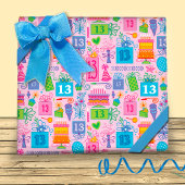 Feuille De Papier Cadeau 13e anniversaire